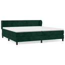 vidaXL sötétzöld bársony rugós ágy matraccal 200x200 cm