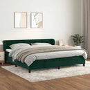 vidaXL sötétzöld bársony rugós ágy matraccal 200x200 cm