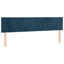 vidaXL sötétkék bársony rugós ágy matraccal 200x200 cm