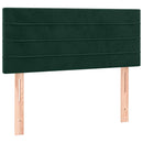 vidaXL sötétzöld bársony rugós ágy matraccal 80 x 200 cm