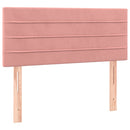 vidaXL rózsaszín bársony rugós ágy matraccal 80 x 200 cm