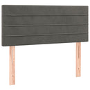 vidaXL sötétszürke bársony rugós ágy matraccal 90x190 cm