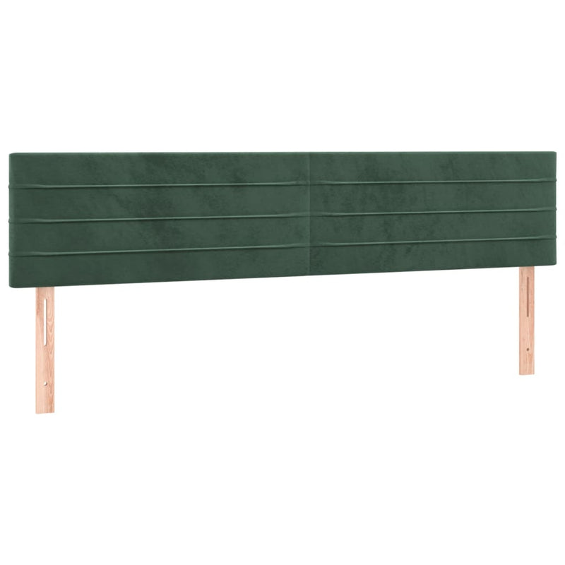 vidaXL sötétzöld bársony rugós ágy matraccal 160x200 cm
