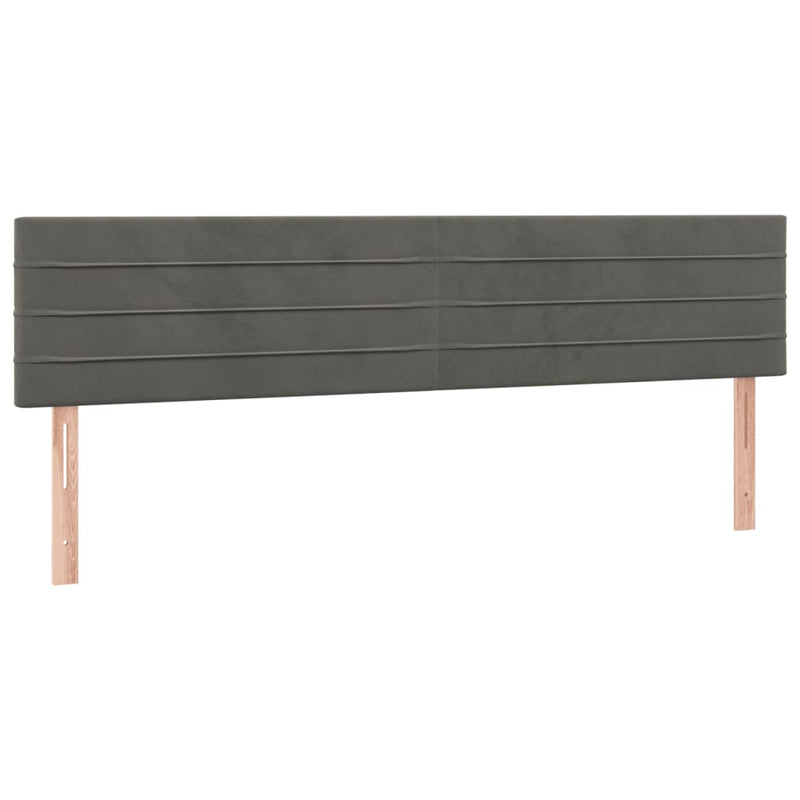 vidaXL sötétszürke bársony rugós ágy matraccal 180x200 cm
