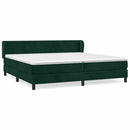 vidaXL sötétzöld bársony rugós ágy matraccal 200x200 cm