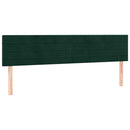vidaXL sötétzöld bársony rugós ágy matraccal 200x200 cm