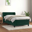 vidaXL sötétzöld bársony rugós ágy matraccal 80 x 200 cm