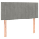 vidaXL világosszürke bársony rugós ágy matraccal 90x190 cm