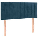 vidaXL sötétkék bársony rugós ágy matraccal 90x190 cm