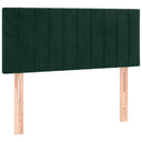 vidaXL sötétzöld bársony rugós ágy matraccal 90 x 200 cm