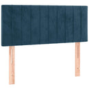 vidaXL sötétkék bársony rugós ágy matraccal 90 x 200 cm