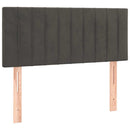 vidaXL sötétszürke bársony rugós ágy matraccal 100 x 200 cm