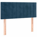 vidaXL sötétkék bársony rugós ágy matraccal 100 x 200 cm