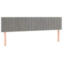 vidaXL világosszürke bársony rugós ágy matraccal 160x200 cm