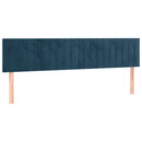 vidaXL sötétkék bársony rugós ágy matraccal 160x200 cm