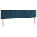 vidaXL sötétkék bársony rugós ágy matraccal 160x200 cm