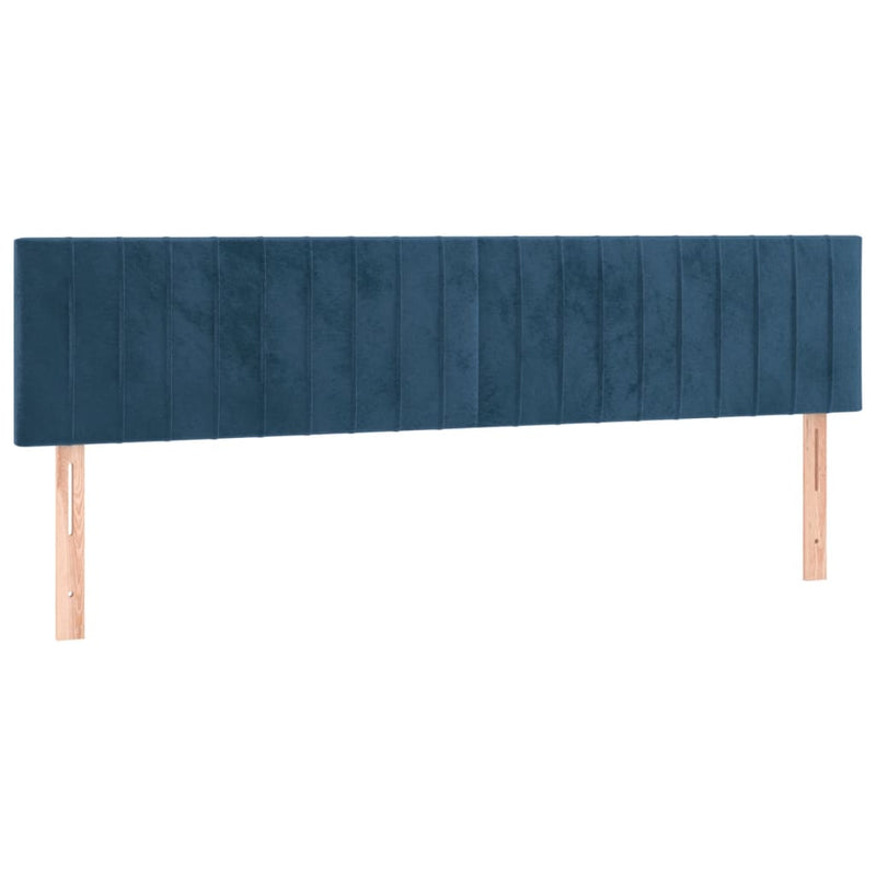 vidaXL sötétkék bársony rugós ágy matraccal 160x200 cm