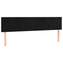 vidaXL fekete bársony rugós ágy matraccal 180x200 cm