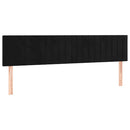 vidaXL fekete bársony rugós ágy matraccal 180x200 cm