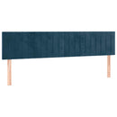 vidaXL sötétkék bársony rugós ágy matraccal 180x200 cm