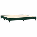 vidaXL sötétzöld bársony rugós ágy matraccal 200x200 cm