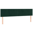 vidaXL sötétzöld bársony rugós ágy matraccal 200x200 cm