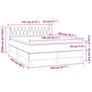 vidaXL világosszürke bársony rugós ágy matraccal 140x200 cm