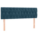 vidaXL sötétkék bársony rugós ágy matraccal 180x200 cm
