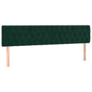 vidaXL sötétzöld bársony rugós ágy matraccal 200x200 cm