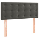 vidaXL sötétszürke bársony rugós ágy matraccal 80 x 200 cm