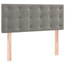 vidaXL világosszürke bársony rugós ágy matraccal 90x190 cm