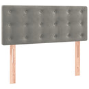 vidaXL világosszürke bársony rugós ágy matraccal 90x190 cm