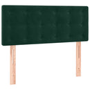 vidaXL sötétzöld bársony rugós ágy matraccal 90x190 cm