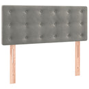 vidaXL világosszürke bársony rugós ágy matraccal 100 x 200 cm