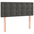 vidaXL sötétszürke bársony rugós ágy matraccal 100 x 200 cm