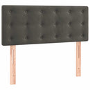 vidaXL sötétszürke bársony rugós ágy matraccal 100 x 200 cm