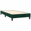 vidaXL sötétzöld bársony rugós ágy matraccal 100 x 200 cm