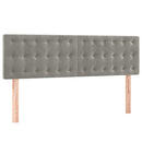 vidaXL világosszürke bársony rugós ágy matraccal 140x190 cm