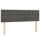 vidaXL sötétszürke bársony rugós ágy matraccal 140x190 cm