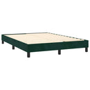 vidaXL sötétzöld bársony rugós ágy matraccal 140x190 cm