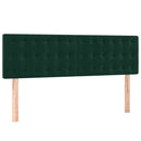 vidaXL sötétzöld bársony rugós ágy matraccal 140x190 cm