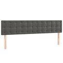 vidaXL sötétszürke bársony rugós ágy matraccal 200x200 cm