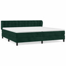 vidaXL sötétzöld bársony rugós ágy matraccal 200x200 cm