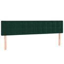 vidaXL sötétzöld bársony rugós ágy matraccal 200x200 cm