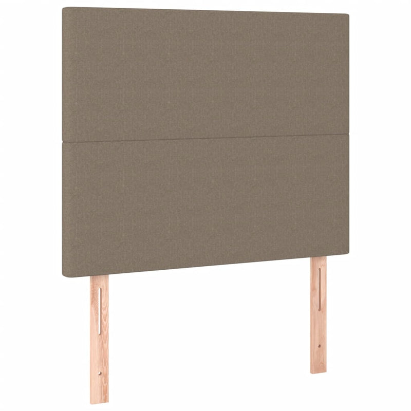 vidaXL tópszínű szövet rugós ágy matraccal 100 x 200 cm