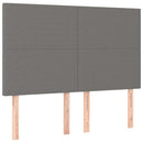vidaXL sötétszürke szövet rugós ágy matraccal 140 x 190 cm