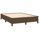 vidaXL sötétbarna szövet rugós ágy matraccal 140 x 190 cm