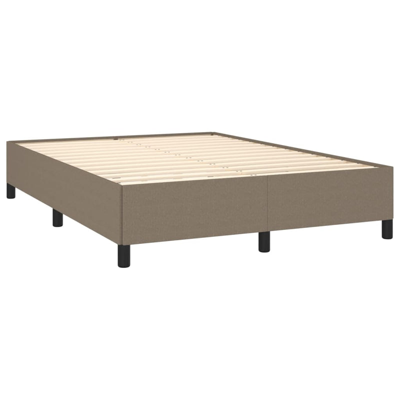 vidaXL tópszínű szövet rugós ágy matraccal 140 x 190 cm