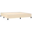 vidaXL krémszínű szövet rugós ágy matraccal 200 x 200 cm