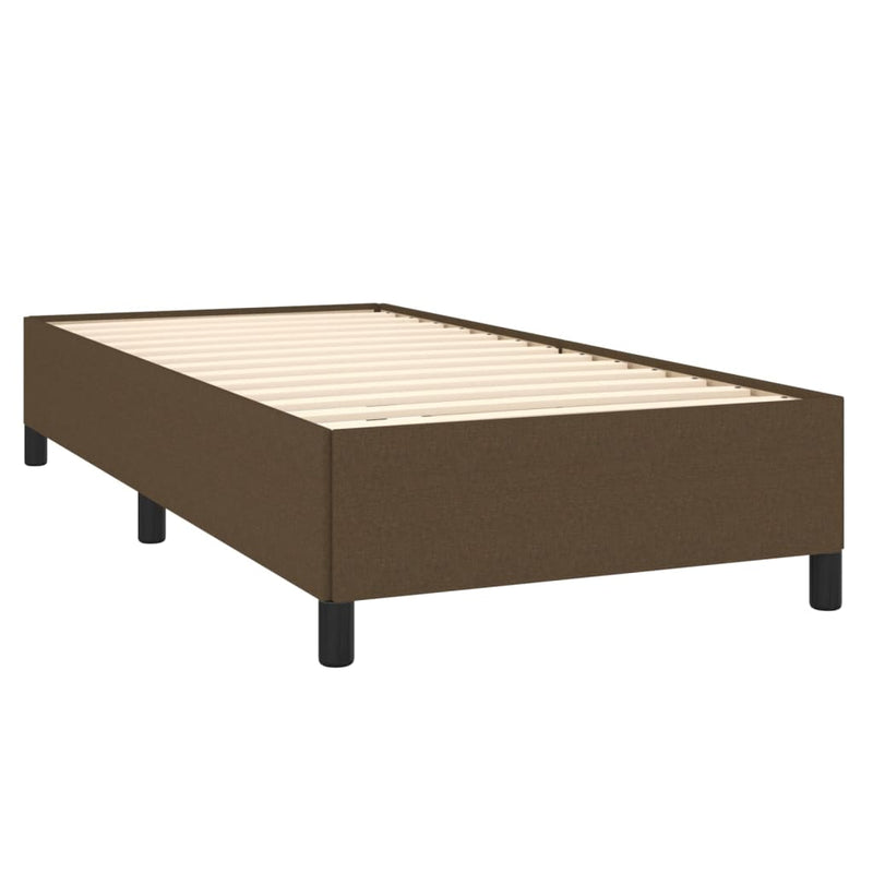 vidaXL sötétbarna szövet rugós ágy matraccal 100 x 200 cm